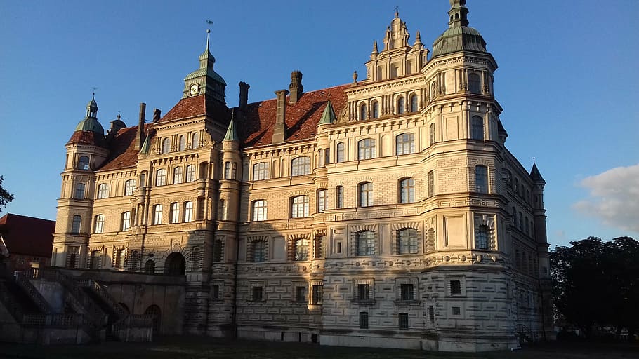 castle, sun, historically, abendstimmung, architecture, famous Place HD wallpaper