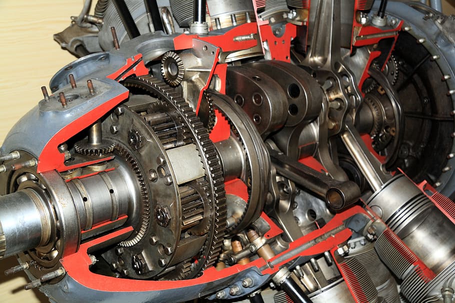 untitled, germany, hermekeil, aviation, museum, radial, engine HD wallpaper