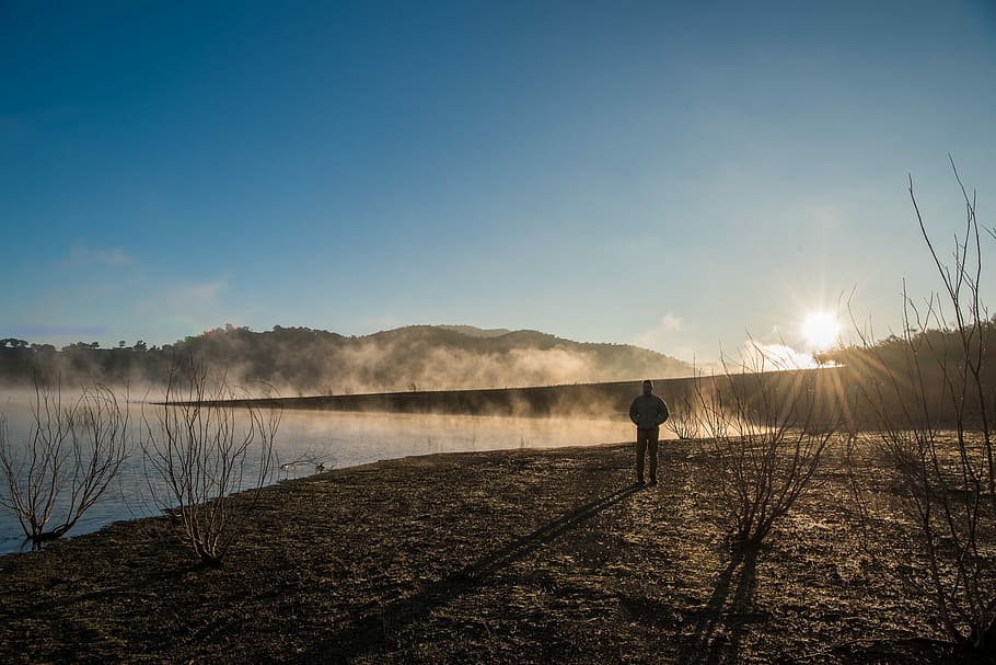 Sunrise, Sunlight, Dawn, Sky, morning, outdoor, lake, lake eildon HD wallpaper