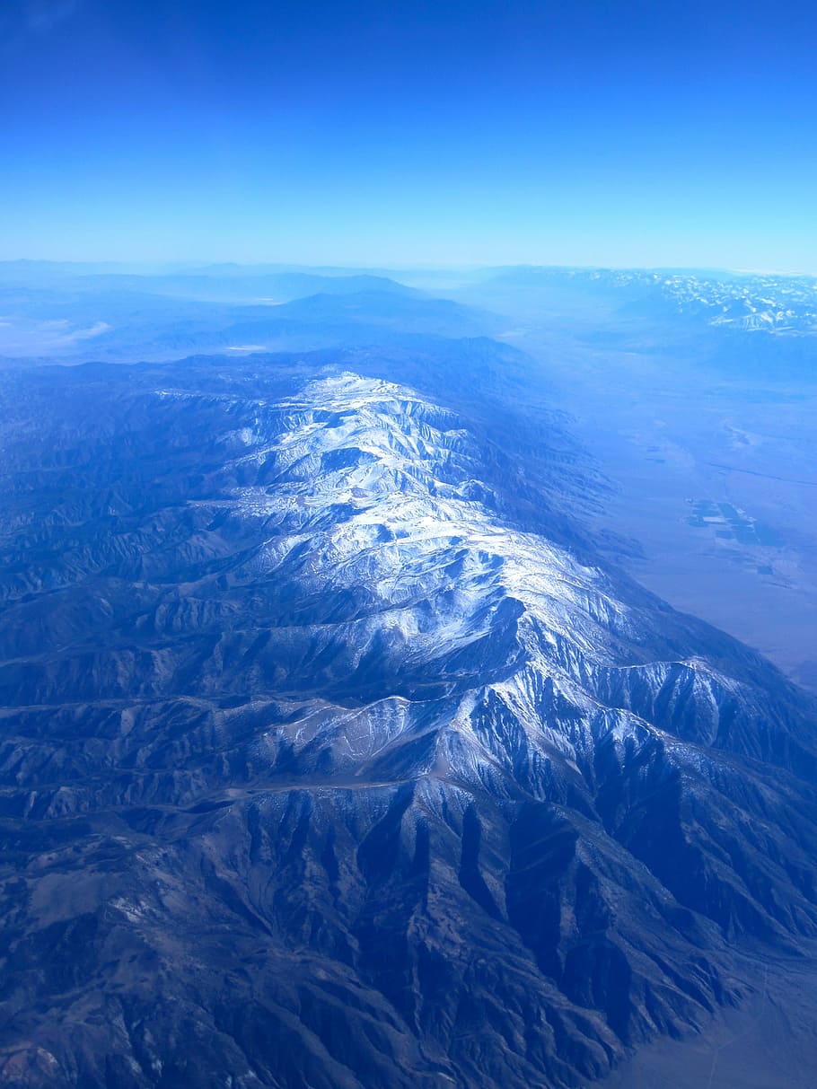 bird's eye view photography of mountains, aerial photography of mountain HD wallpaper
