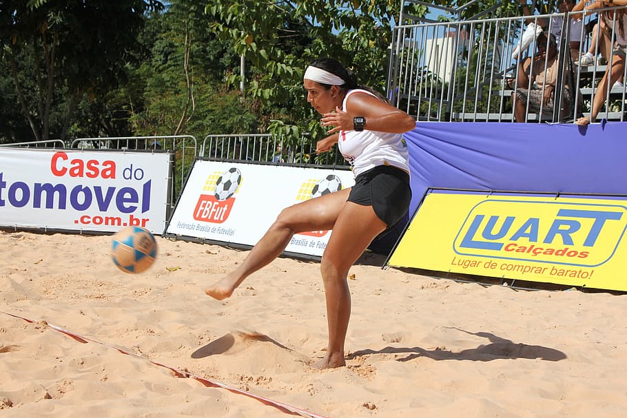 sport, volleyball, game, sand, futvolei, competition, competitive Sport, HD wallpaper