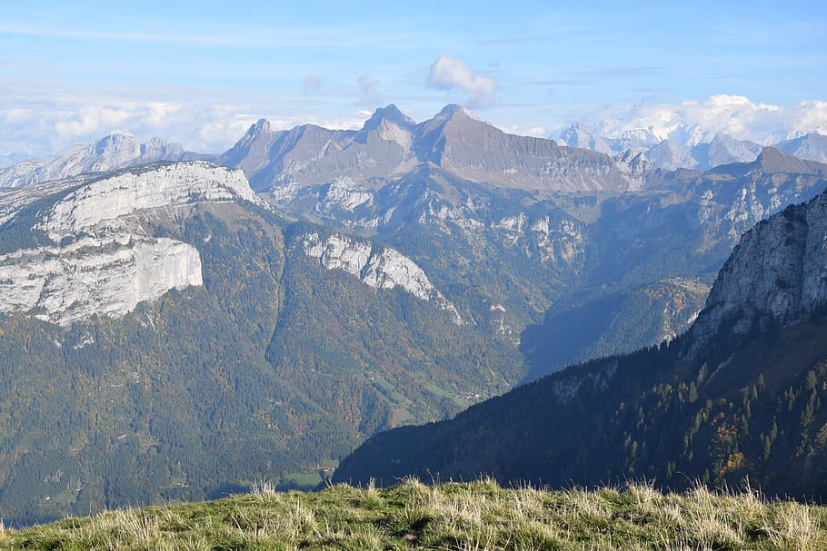 mountain, summit, alps, landscape, nature, beauty in nature HD wallpaper