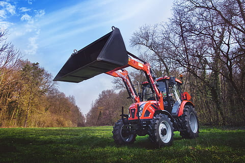 ursus, tractor, machine, farm, industrial, tree, plant, land HD wallpaper