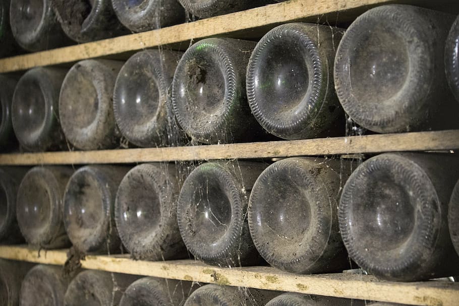 vehicle tire lot, winery, bottles, cava, cave, rioja, wine production HD wallpaper
