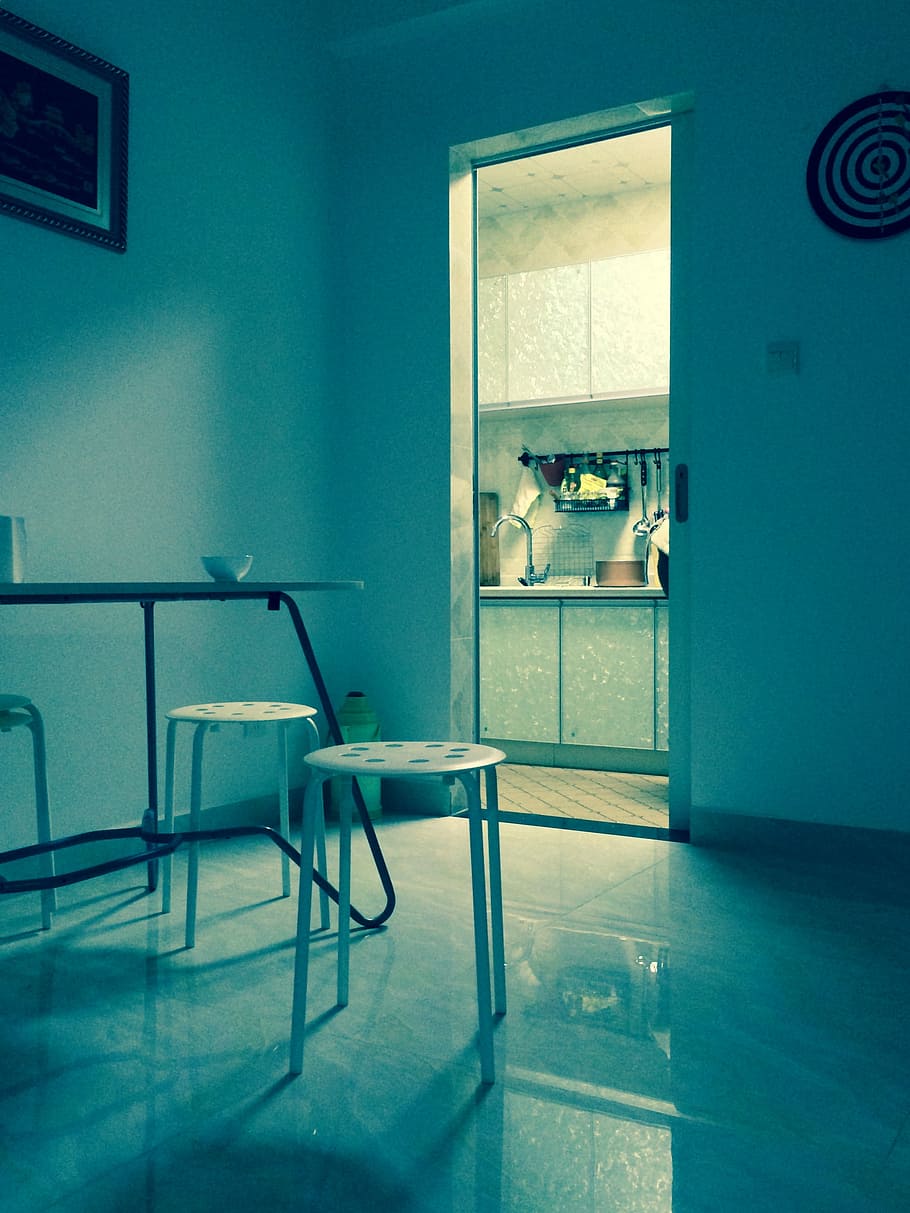Home, Restaurant, Kitchen, indoors, window, chair, no people, HD wallpaper