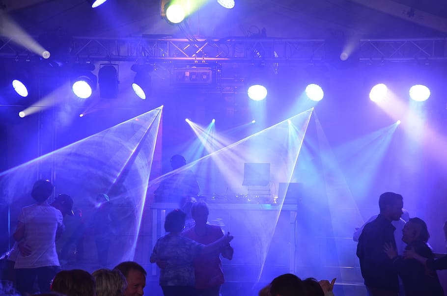 people dancing each other, laser, disco, light show, dance HD wallpaper
