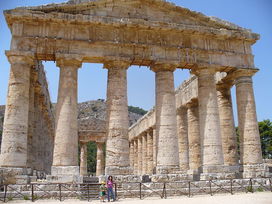 architecture, antique, temple, segesta, sicily, history, the past HD wallpaper