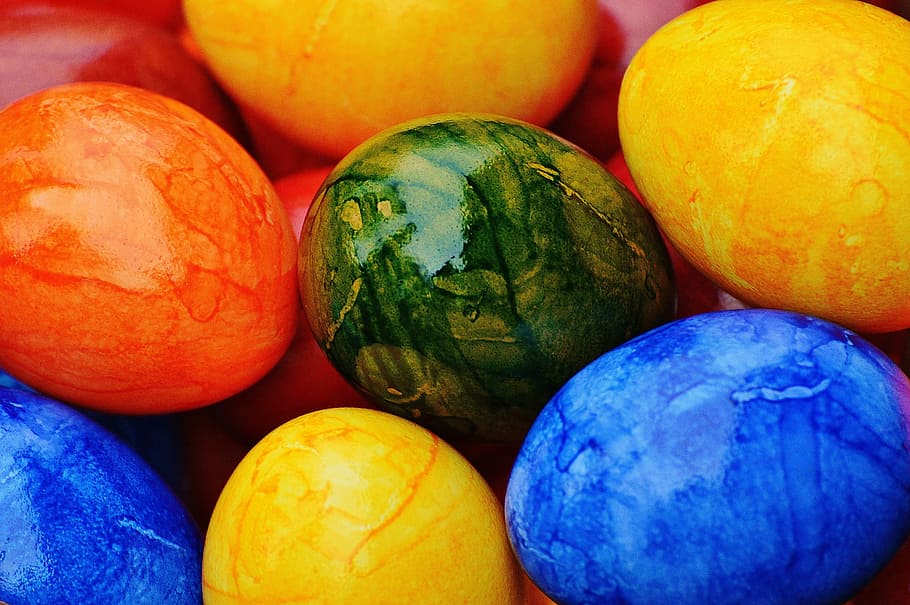 easter, easter eggs, colorful, happy easter, colored, multi Colored HD wallpaper