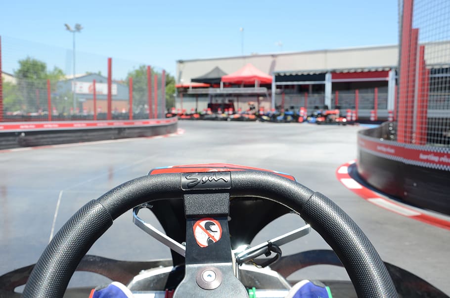 karting, circuit, engine, transportation, mode of transportation HD wallpaper