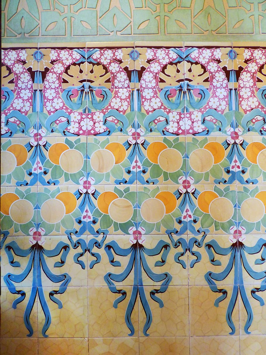 Mosaic, Catalan Modernism, Art Nouveau, crafts, ceramic, reus, HD wallpaper