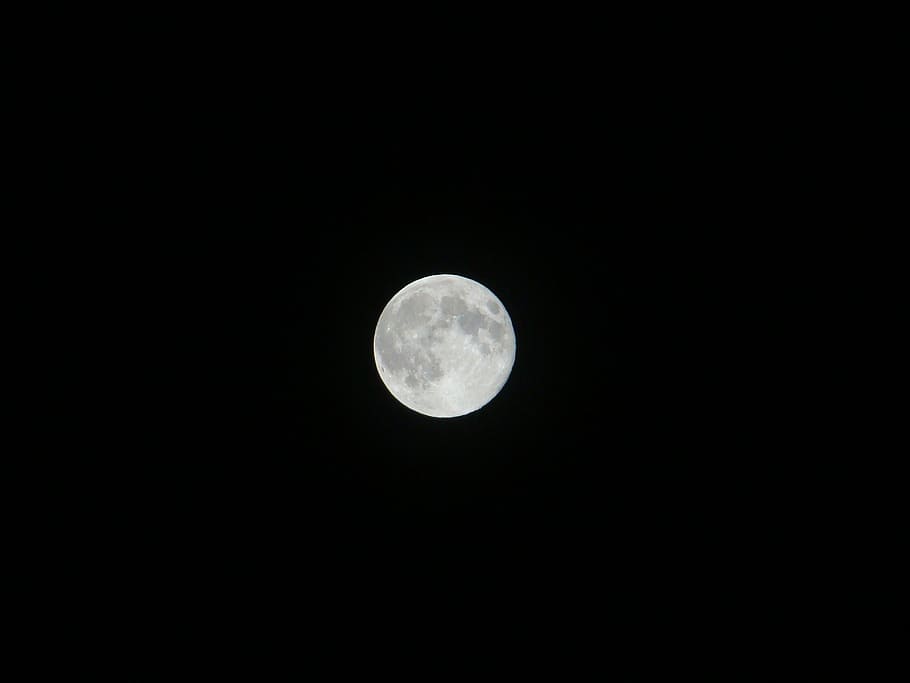 photo of full moon, supermoon, night, sky, dark, moonlight HD wallpaper