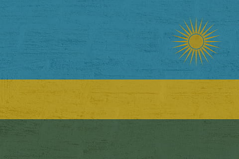 rwanda, flag, yellow, blue, wall - building feature, backgrounds HD wallpaper