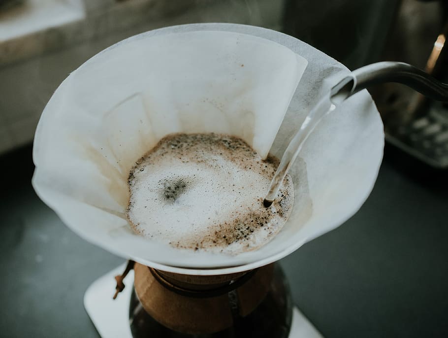timelapse photo of a kettle pouring the cup, coffee, filter HD wallpaper