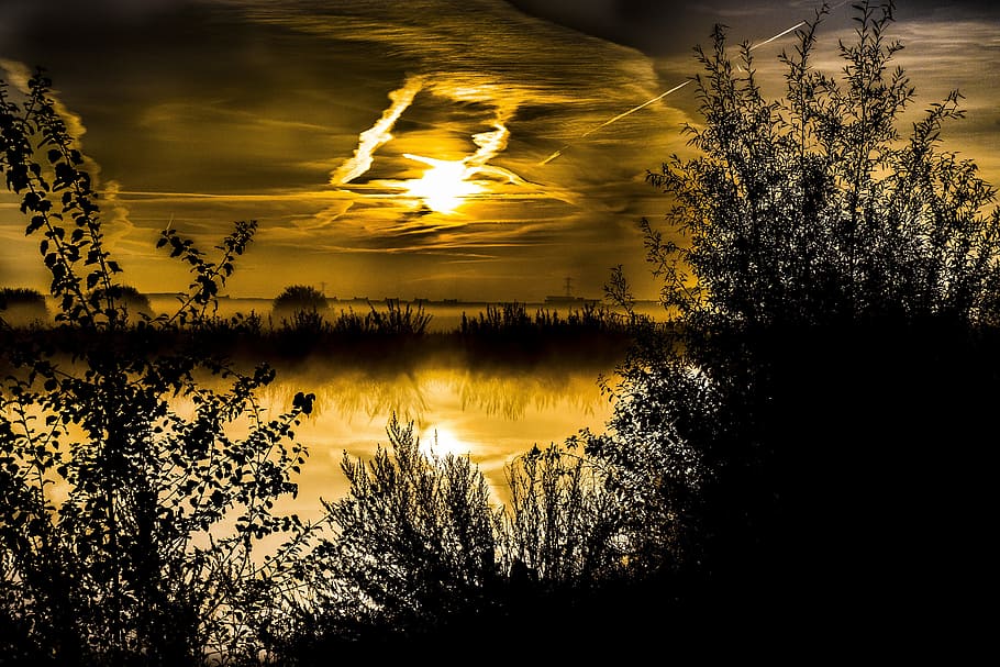 channel, sun, heaven, cloud, rainbow, for rain, air, clouds HD wallpaper