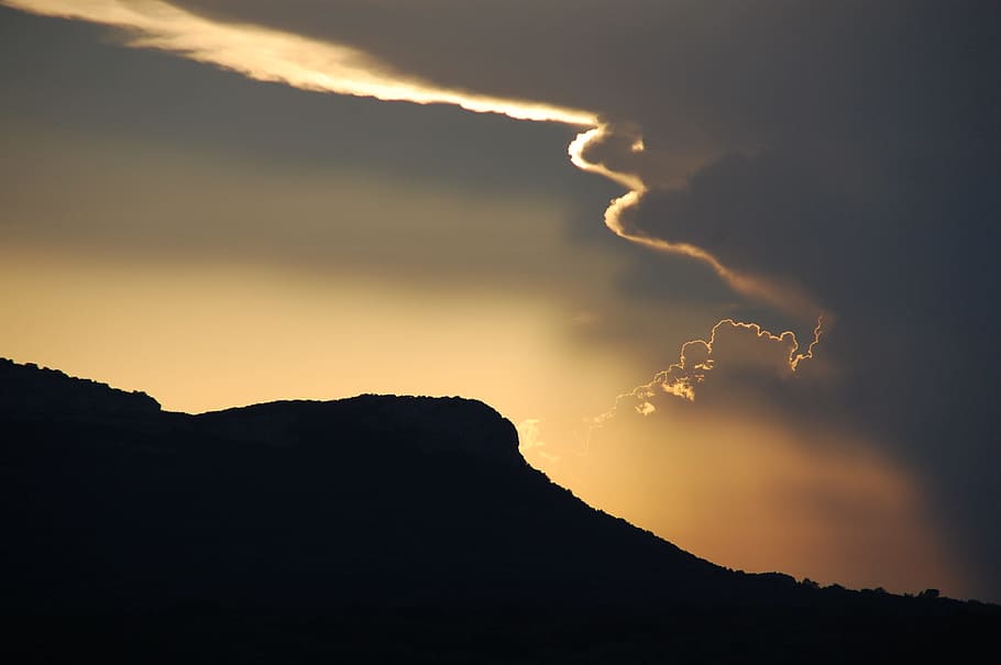 sunrise photograph, sky, the evening sky, clouds, cloud - sky HD wallpaper