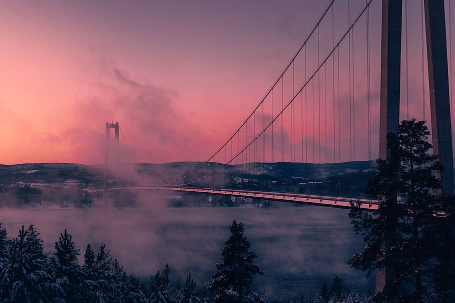 grey full-suspension bridge photography during daytime, photo of Golden Bridge HD wallpaper