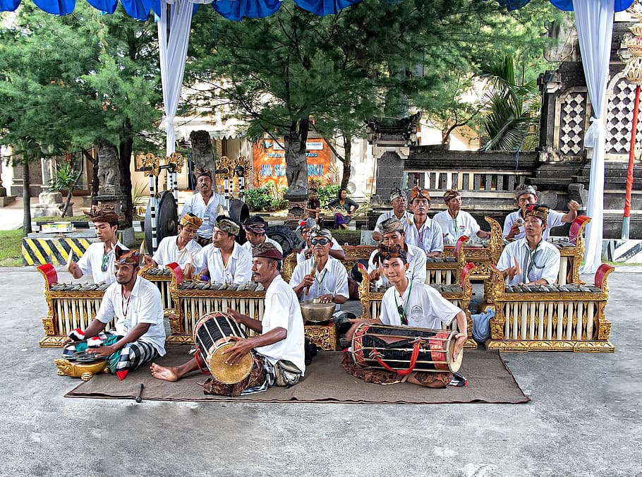 group of people play instrument, Bali, Street, Band, Music, Players, HD wallpaper