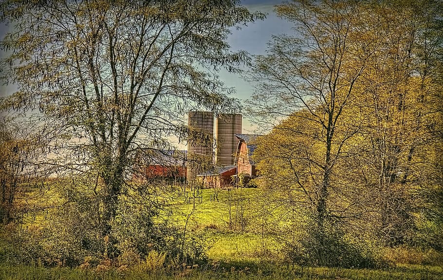barn, rustic, barns, ohio, digital art, rural, scenic, country HD wallpaper