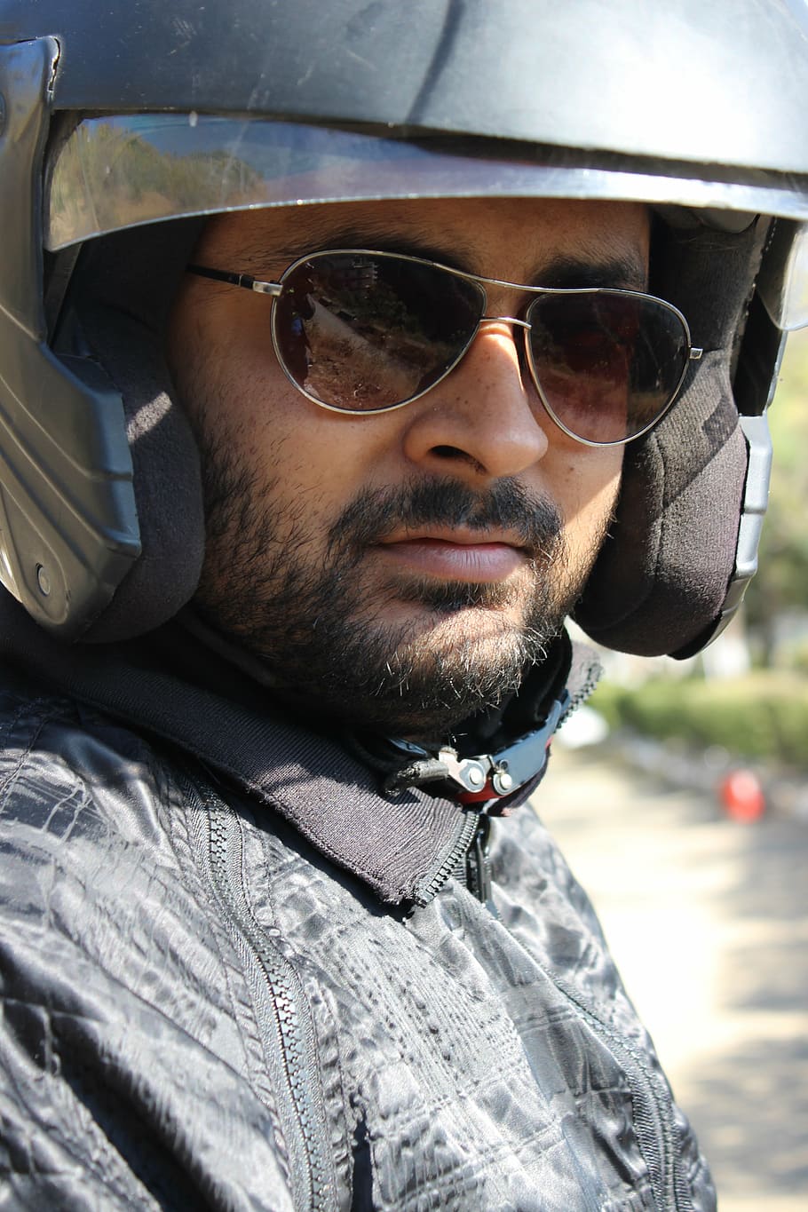 helmet, jacket, black, motorcycle, leather, transport, sunglasses HD wallpaper