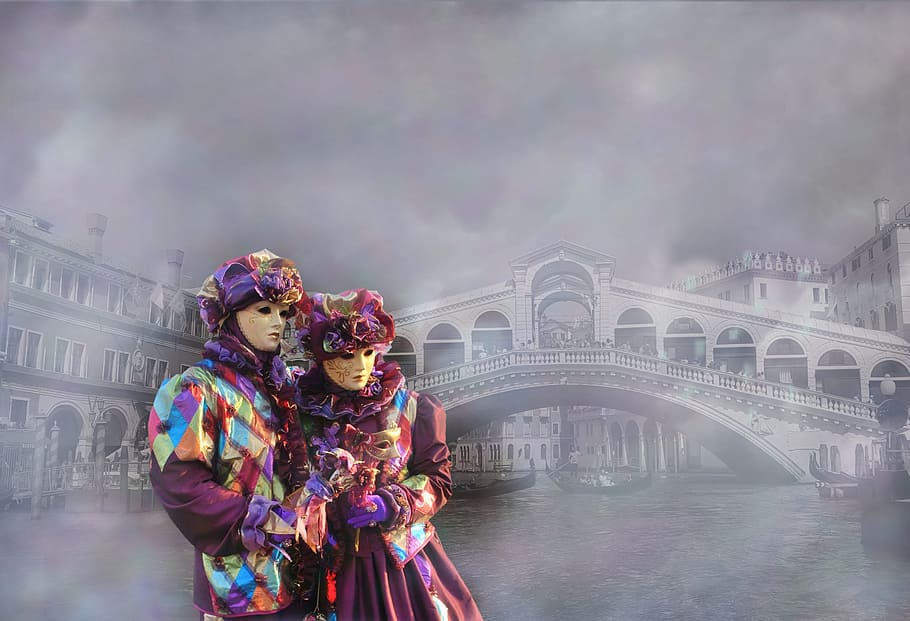 human, traditionally, costume, carnival, panel, fool-time, make up HD wallpaper