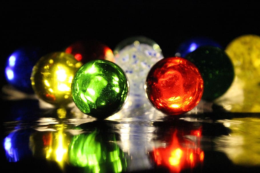 crystal, mineral, rough, reflection, shiny, sphere, multi colored HD wallpaper