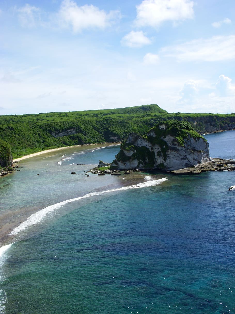 saipan island, sea, coast, beach, water, sky, beauty in nature HD wallpaper