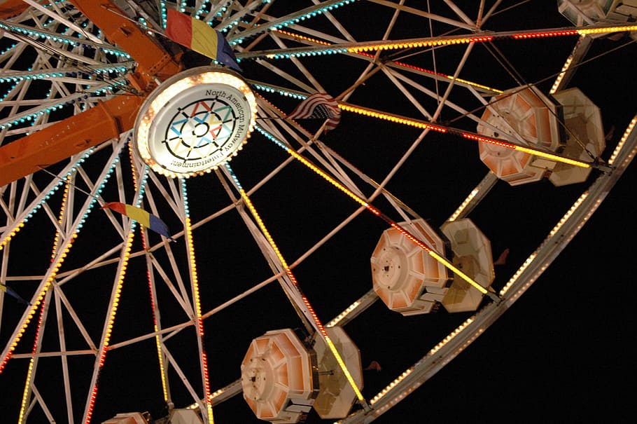 Ferris, Wheel, Fair, Ride, Carnival, entertainment, round, fairground HD wallpaper