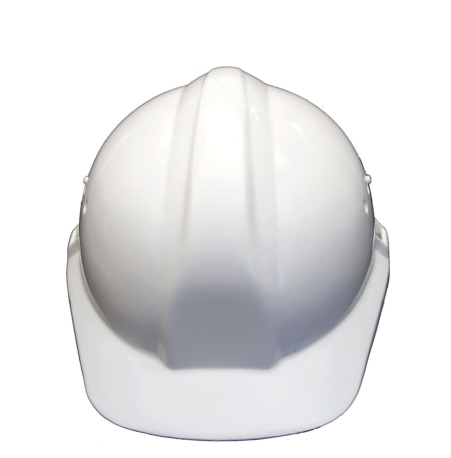 Helmet, White, Employee, Headset, isolated on white background HD wallpaper