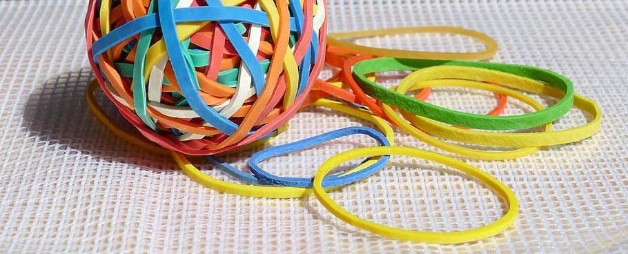 Elastic Bands, Colour, Ball, rubber, color, colorful, round HD wallpaper