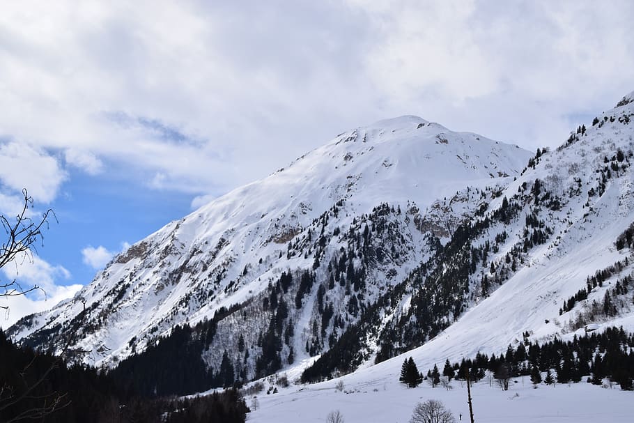 snow, mountain, winter, top, cold temperature, sky, beauty in nature HD wallpaper