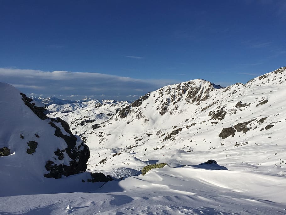 mountains, winter, snow, landscape, cold, white, nature, travel HD wallpaper