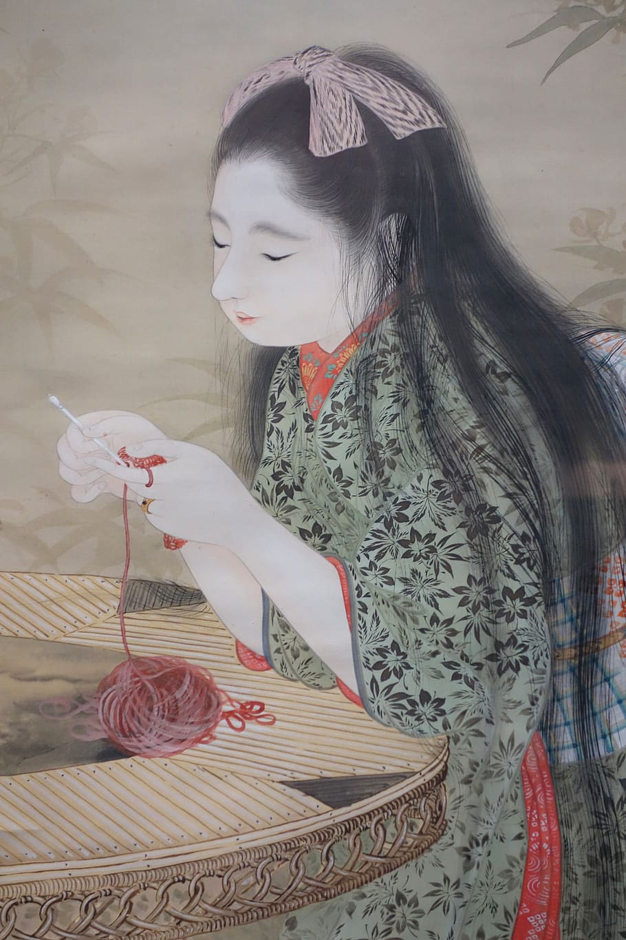 autumn garden, terasaki kogyo, silk, artwork, tokyo, national, HD wallpaper