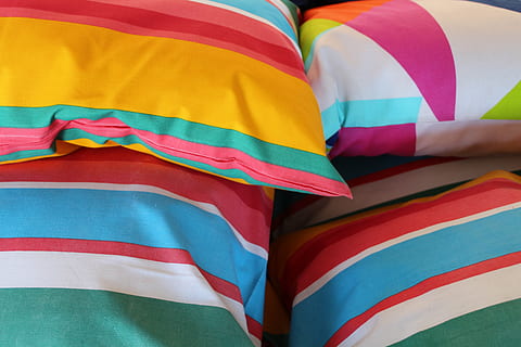 four assorted-color throw pillows, reference, colorful, multi colored HD wallpaper