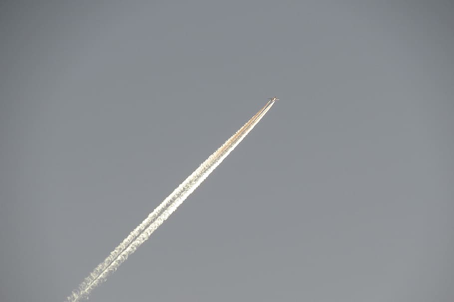 Contrail, Aircraft, Fly, Flyer, Sky, transportation, airplane HD wallpaper