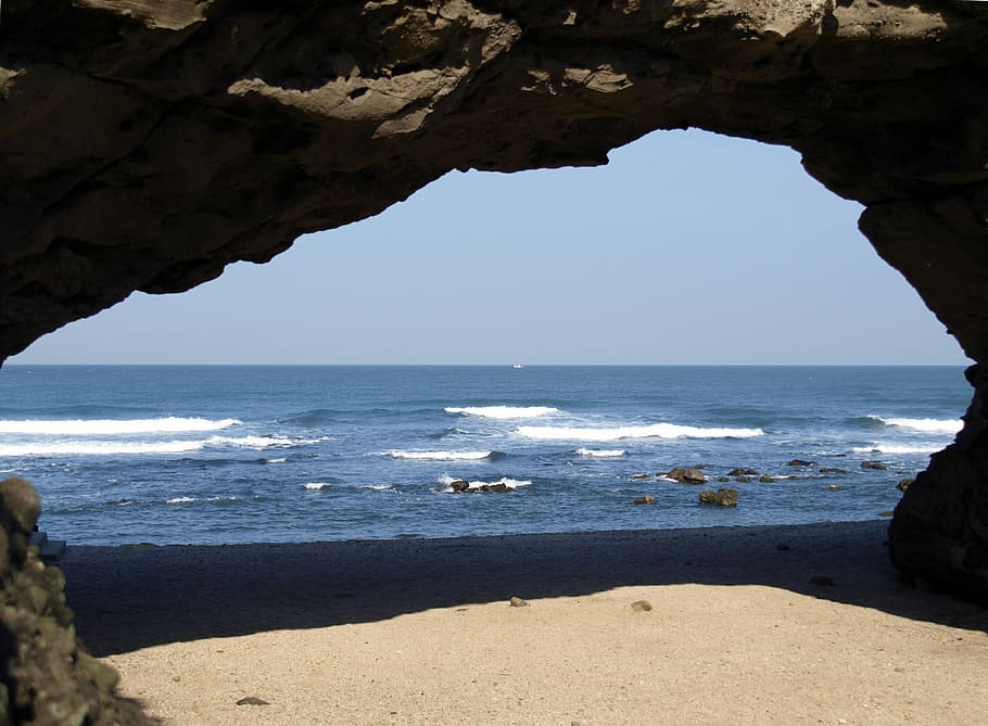 Sea Cave in Taiwan, photos, landscape, landscapes, ocean, outdoors, HD wallpaper