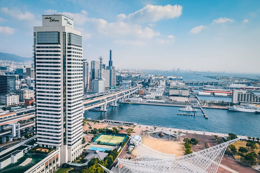 aerial photography of building at daytime, city, modern, tower HD wallpaper
