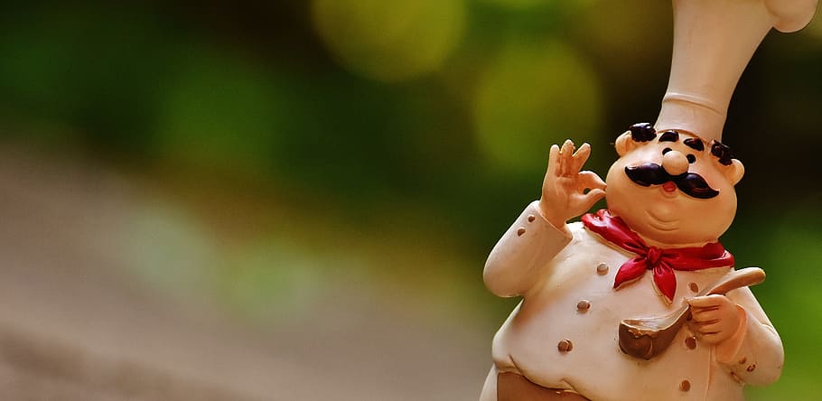 chef ceramic figurine, chefs, figures, funny, cook, gastronomy HD wallpaper
