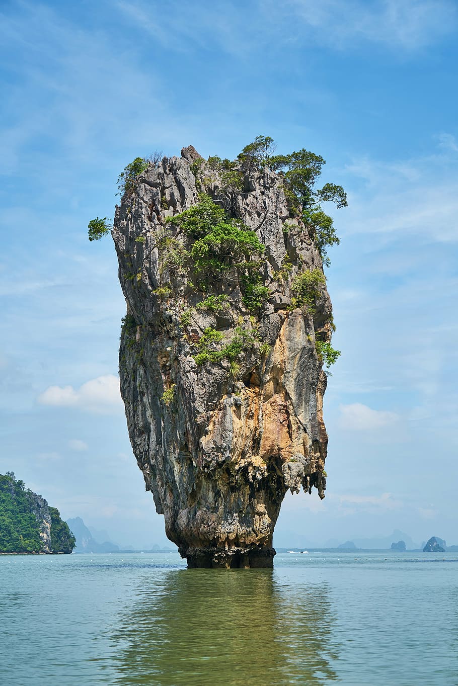 stone formation on the ocean photography, phang nga bay, phuket province