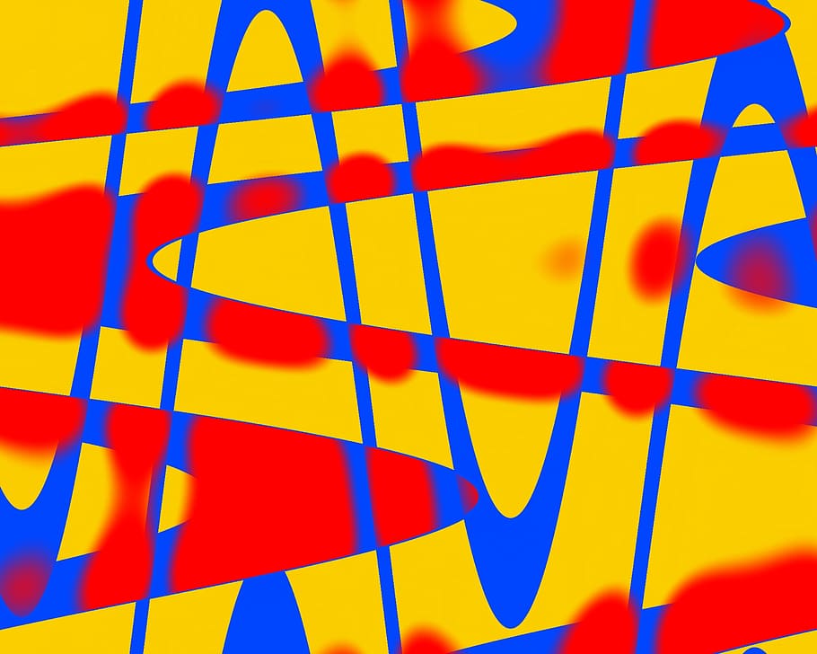 graphic, design, graphic design, pattern, color, red, blue HD wallpaper