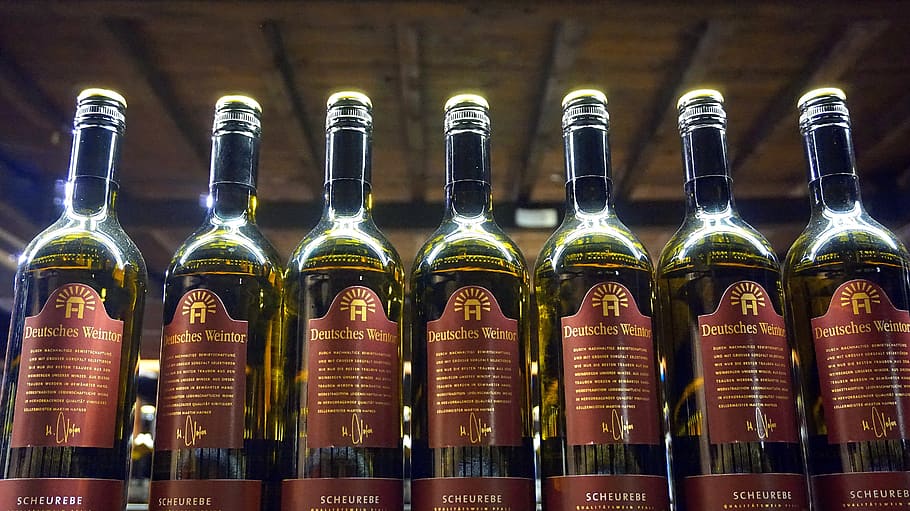 wine, bottles, beverages, alcohol, container, refreshment, food and drink HD wallpaper