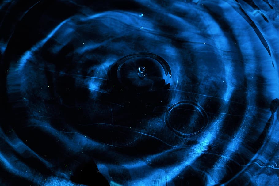 deep, blue, ripple, body part, eye, human body part, human eye HD wallpaper
