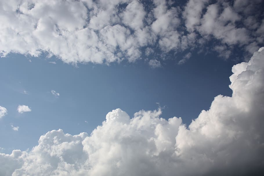 sky, clouds, blue, clouds form, covered sky, above the clouds HD wallpaper