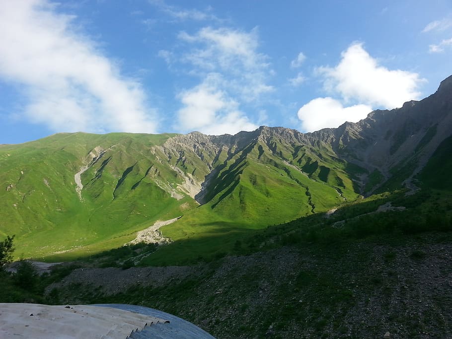 Mountains, Photo, South Ossetia, green, beautiful, high, landscape, HD wallpaper
