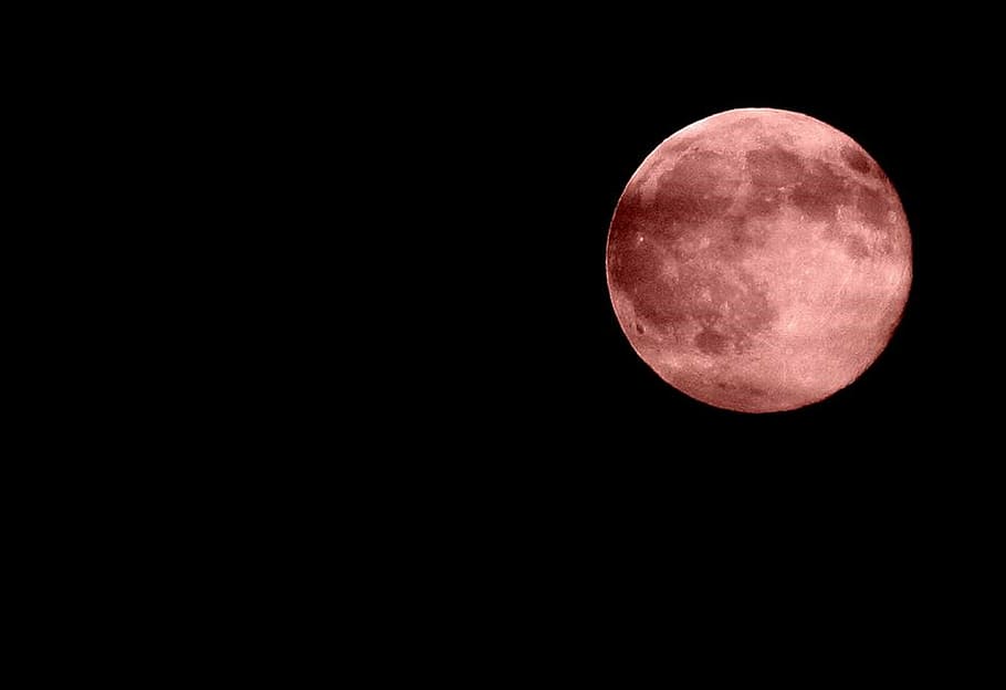 moon, red moon, darkness, night, sky, moonlight, astronomy HD wallpaper