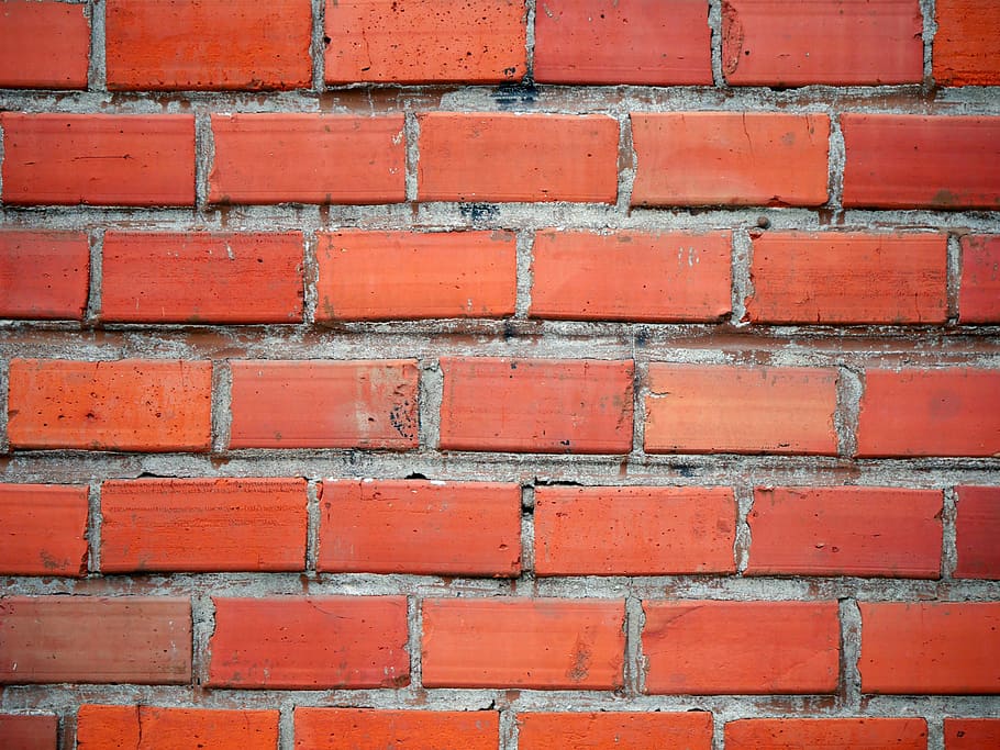wall, brick, lake dusia, red, backgrounds, full frame, brick wall HD wallpaper
