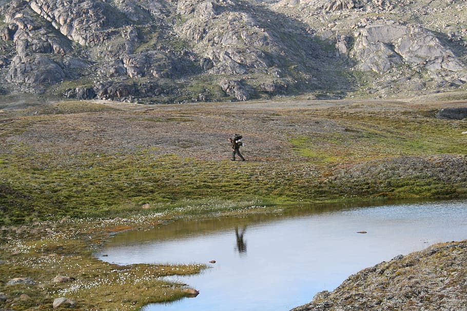 greenland, summer, river, water, one person, day, scenics - nature HD wallpaper