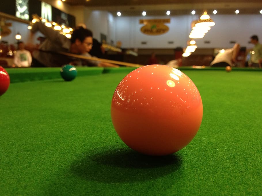 pink billiard ball on billiard table, Life, Snooker, sport, competition, HD wallpaper