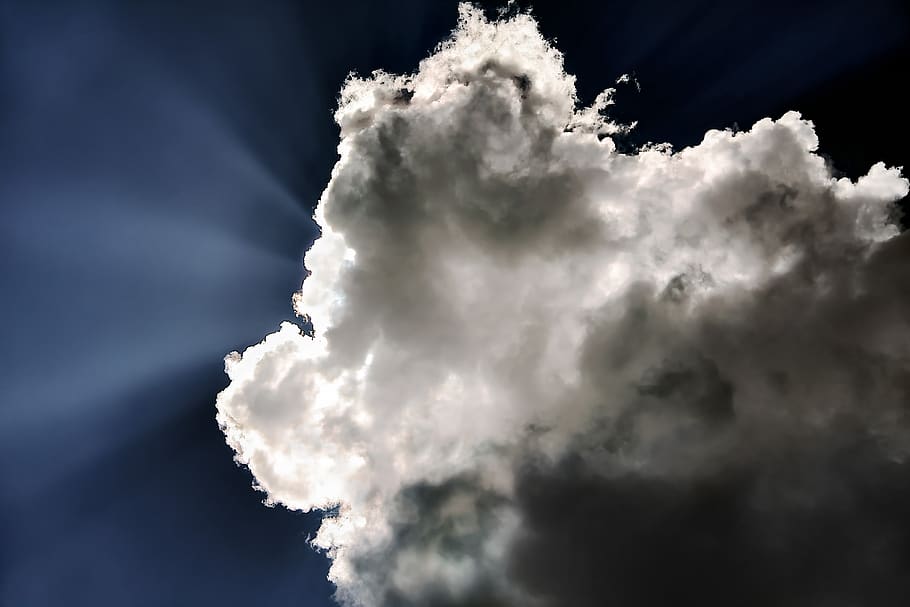cloud, sky, rays, nature, weather, sunlight, atmosphere, mood HD wallpaper
