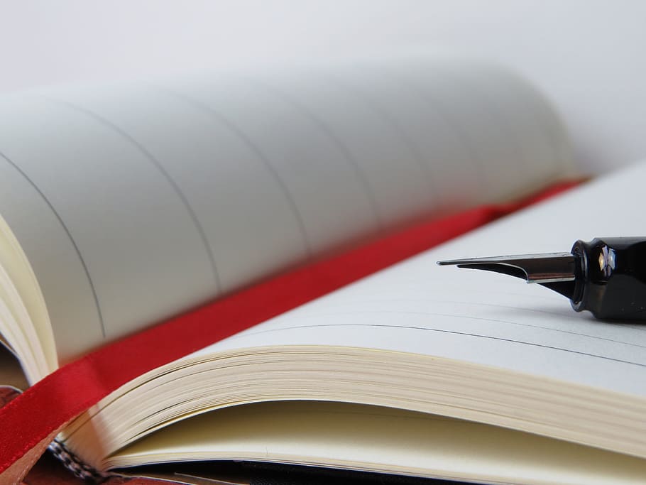 notebook, pen, writing, blur, close-up, composition, diary, document HD wallpaper