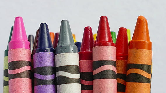 assorted-color crayons set, wax, drawing, school, colorful HD wallpaper